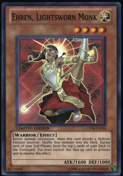 Yu-Gi-Oh! - Ehren, Lightsworn Monk 2011 CT08-EN016 SR Limited Edition - Image 1