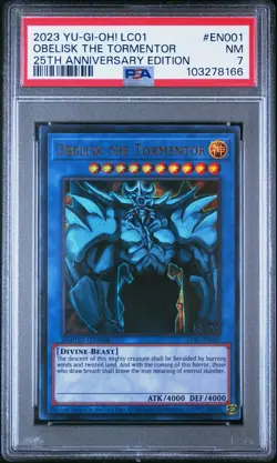 Yu-Gi-Oh! - Obelisk the Tormentor 2023 LC01-EN001 Limited Edition PSA 7 - Image 1