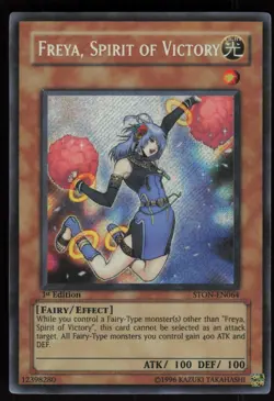 Freya, Spirit of Victory STON-EN064 Secret Rare 1st Edition Yu-Gi-Oh - Image 1