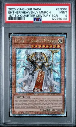 PSA 9 Ehther The Heavenly M | 1st Ed Quarter Century Stampede | QCSR | YU-GI-OH! - Image 1