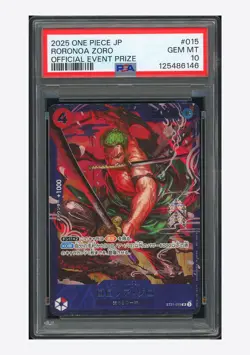 One Piece PSA 10 Roronoa Zoro SR Promo 2025 ST21-015 Event Prize Japanese - Image 1