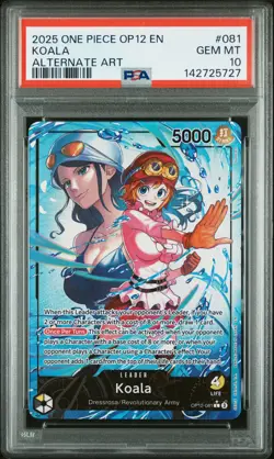 2025 ONE PIECE OP12-LEGACY OF THE MASTER ALTERNATE ART #081 KOALA PSA 10 - Image 1