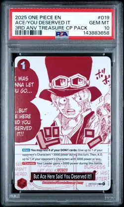 2025 ONE PIECE 3RD ANNIVERSARY! BUT ACE HERE SAID YOU DESERVED IT!! PSA 10 - Image 1