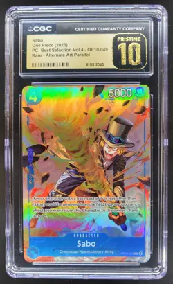 2025 ONE PIECE CCG SABO RARE ALT ART OP10-049 CGC 10 PRISTINE C PT - Image 1