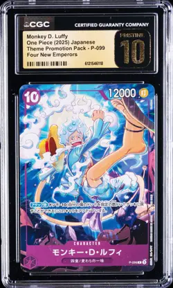 2025 ONE PIECE JPN #P-099 MONKEY D. LUFFY CGC 10 PRISTINE - Image 1