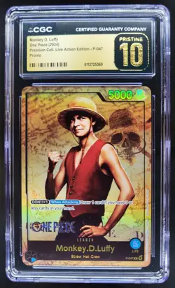 2024 ONE PIECE CCG MONKEY D. LUFFY LIVE ACTION PROMO P-047 CGC 10 PRISTINE A PT - Image 1