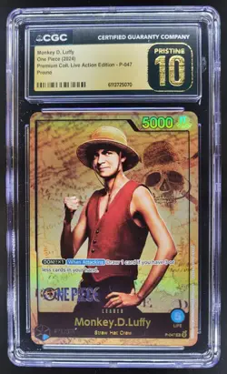 2024 ONE PIECE CCG MONKEY D. LUFFY PROMO LIVE ACTION P-047 CGC 10 PRISTINE C PT - Image 1