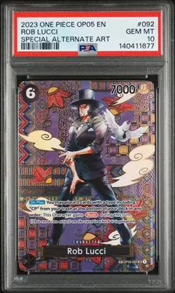 2023 ONE PIECE OP05-AWAKENING OF THE NEW ERA #092 ROB LUCCI PSA 10 - Image 1