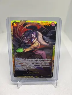 One Piece Crocodile OP14-120 SEC Gold Foil The Azure Sea’s Seven - Image 1