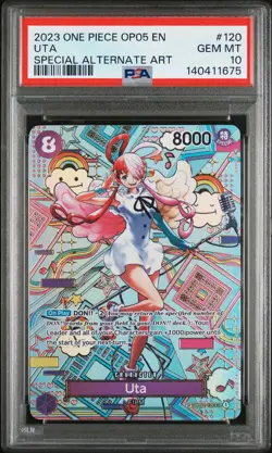 2023 ONE PIECE OP05-AWAKENING OF THE NEW ERA SPECIAL ALTERNATE ART UTA PSA 10 - Image 1