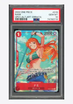 One Piece PSA 10 Nami R Alternate Art 2022 OP01-016 OP01 Japanese - Image 1