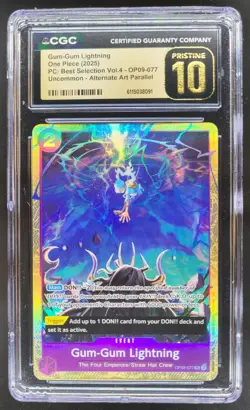 2025 ONE PIECE CCG GUM-GUM LIGHTNING ALT ART OP09-077 CGC 10 PRISTINE C PT - Image 1