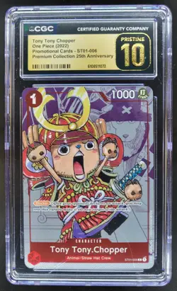 2022 ONE PIECE CCG TONY TONY CHOPPER 25TH ST01-006 CGC 10 PRISTINE C PT - Image 1