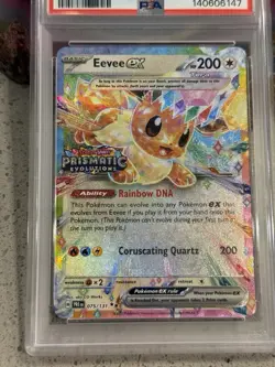 Eevee EX Prismatic Evolution Stamped Promo Card 075/131 Surprise Box PSA 9 Mint - Image 4