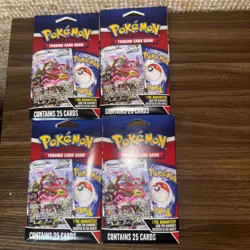 Lot of 4 Pokemon TCG Mystery Pack with 1 Foil Card Guaranteed 2024 Sealed - Image 1