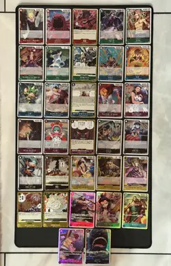 One Piece TCG English 32 R and SR card lot - Image 1