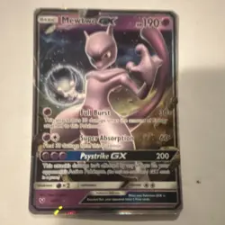 Pokemon Mewtwo GX Ultra Rare Holo Card Shining Legends 72/73 Basic - Image 1