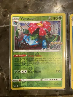 Pokemon TCG Blastoise and Venusaur Holo Rare Card From Pokemon Go NM - Image 3