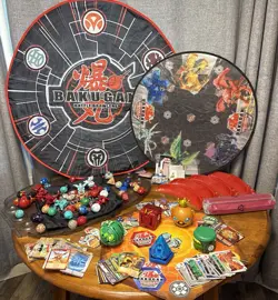 Large Bakugan Lot Deka Cards Brawlers Arenas Hexagons Cores Magnetic Cards - Image 1