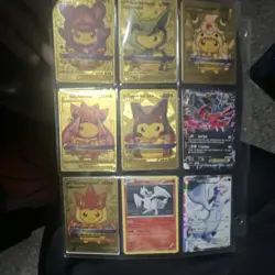 Pokemon Gold Metal Cards Lot - Pikachu Charizard Reshiram Yveltal Mewtwo English - Image 1