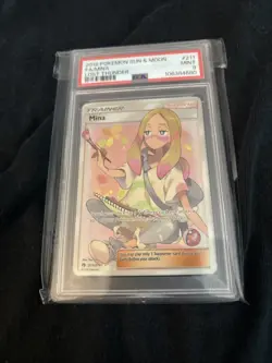 Pokemon Mina TCG Lost Thunder Holo Full Art Ultra Rare Card 211/214 PSA 9 (MINT) - Image 2
