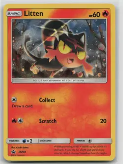 Pokemon Card Litten - Promo SM Promos SM08 - Image 1