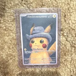 Pokemon Pikachu with Grey Felt Hat TCG Basic 60 HP Card Standard - Image 1