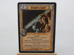 WARLORD Saga of the Storm CCG Necromancers Weapon Item Card STAFF - Image 1