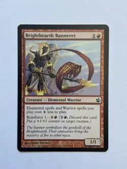 Brighthearth Banneret 88/150 Morningtide Regular Creature Red Elemental Warrior - Image 1