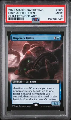 2022 MTG COMMANDER LEGENDS: BATTLE FOR BALDUR'S GATE #560 DISPLACER KITTEN PSA 9 - Image 1