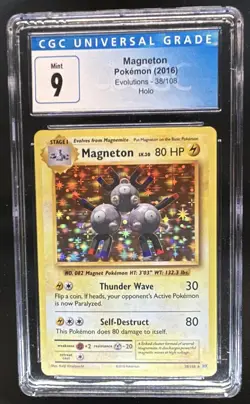 2016 Pokemon XY Evolutions Magneton Holo #38/108 CGC 9 - Image 1