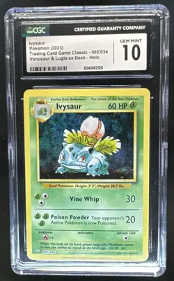 2023 Pokemon Classic Collection Ivysaur Venusaur & Lugia ex Deck #002/034 CGC 10 - Image 1