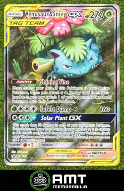 Venusaur & Snivy GX Tag Team 2016-19 Pokemon SM Black Star Promos #SM229 - Image 1