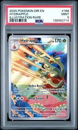 2025 POKEMON DRI EN-DESTINED RIVALS ILLUSTRATION RARE #188 HYDRAPPLE PSA 9 - Image 1