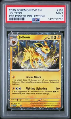2025 POKEMON SVP EN-SV BLACK STAR PROMO #169 JOLTEON PSA 9 - Image 1