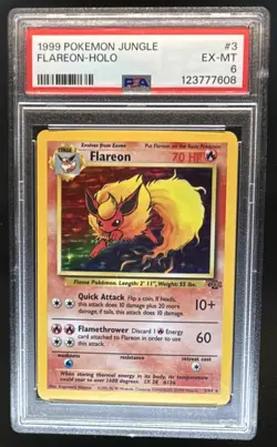 1999 Pokemon Jungle Flareon #3/64 PSA 6 - Image 1