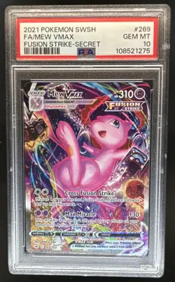 2021 Pokemon SWSH Fusion Strike Mew VM #269/264 PSA 10 - Image 1