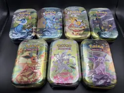 Pokemon TCG Prismatic Evolutions Factory Sealed Mini-Tins Lot Of 7 Different Art - Image 1