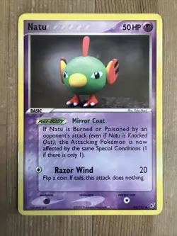 Pokemon TCG Natu EX Deoxys 66/107 Regular Common LP - Image 1