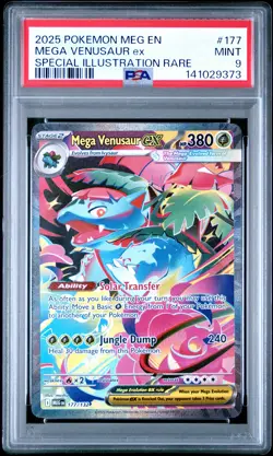 2025 POKEMON MEGA EVOLUTION SPECIAL ILLUSTRATION RARE MEGA VENUSAUR EX PSA 9 - Image 1