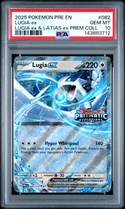 2025 POKEMON PRE EN-PRISMATIC EVOLUTIONS #082 LUGIA EX PSA 10 - Image 1