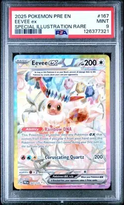 2025 Pokemon EEVEE EX 167/131 Prismatic Evolutions PRE EN SIR Holo English PSA 9 - Image 1