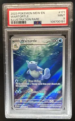 2023 Pokemon SV 151 Wartortle #171/165 PSA 9 - Image 1