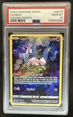 2023 Pokemon SWSH Crown Zenith Mew Galarian Gallery #GG10/GG70 PSA 10 - Image 1