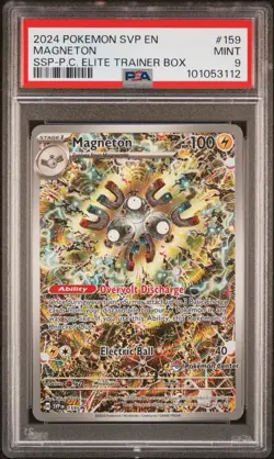 Pokemon Center Stamp Promo Magneton Surging Sparks ETB SVP EN 159 PSA 9 Mint - Image 1
