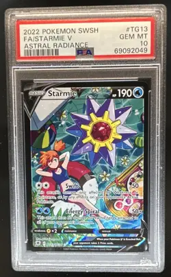 2022 Pokemon SWSH Astral Radiance Starmie V Trainer Gallery #TG13/TG30 PSA 10 - Image 1