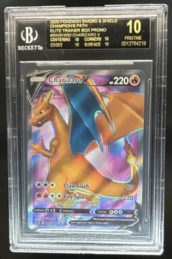 2020 Pokemon SWSH Black Star Promos Charizard V #SWSH050 BGS 10 Label - Image 1