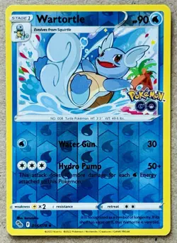 2022 POKEMON GO WARTORTLE REVERSE HOLO 016/078 NM+ - Image 1