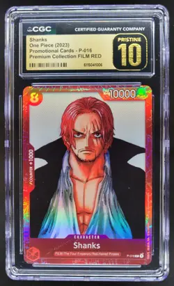 2023 ONE PIECE CCG SHANKS FILM RED P-016 CGC 10 PRISTINE C PT - Image 1