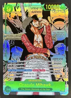 2026 One Piece Azure Sea's Seven Dracule Mihawk Secret Rare #OP14-119 - Image 1